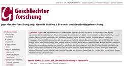 Desktop Screenshot of geschlechterforschung.org
